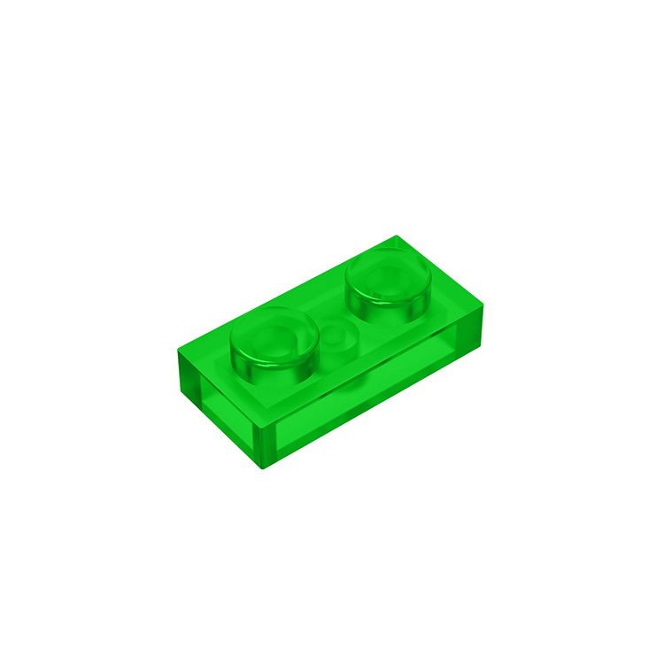1x2 Transparent Plate Brick 3023 - Quantity of 50 – Choose Color – LEGO® Compatible Bulk Lot