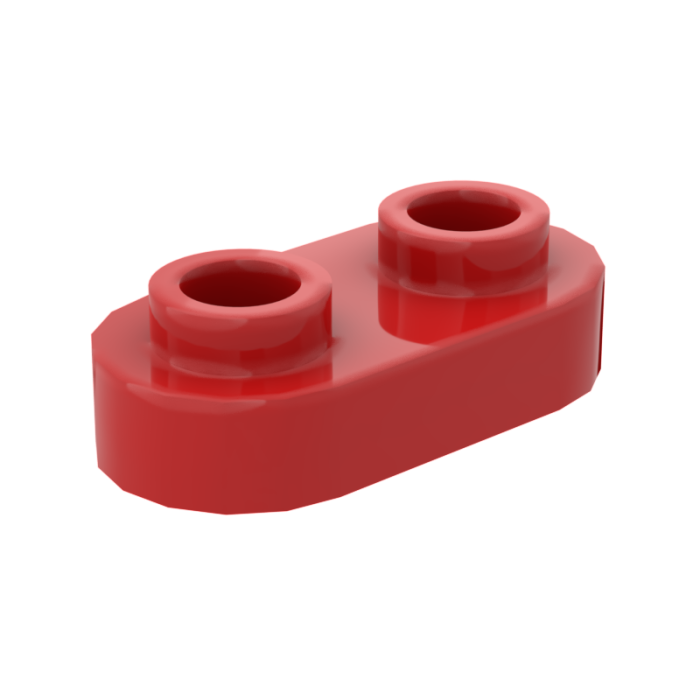 1×2 Rounded Plate w/ Open Stud – Pack of 10 – LEGO® Compatible – Choose Color