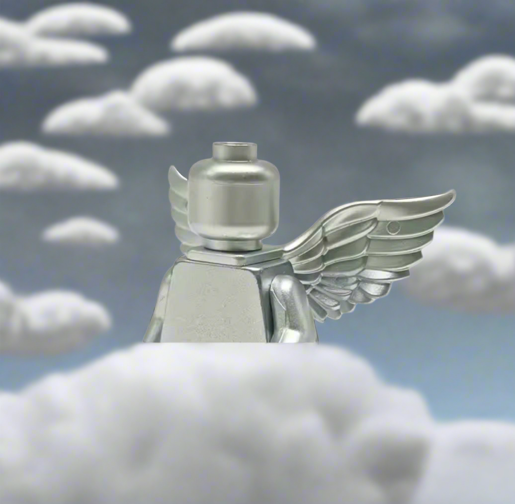 Metallic Gold & Silver Angel Wing Minifigures