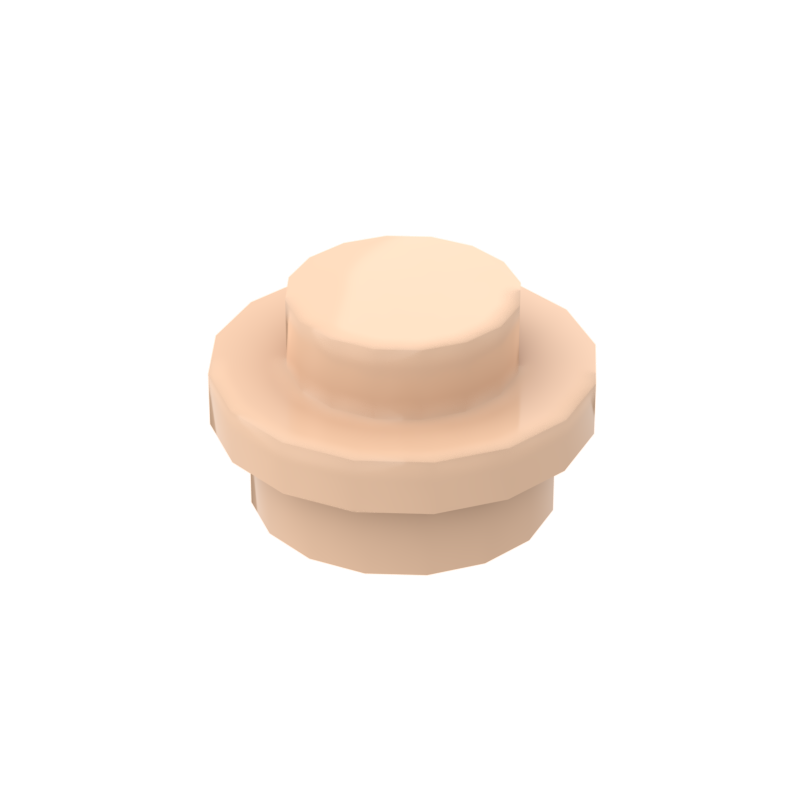 Skin White (Light Nougat) 4073 1x1 Round Plate Brick – Choose Quantity – LEGO® Compatible Bulk Lot