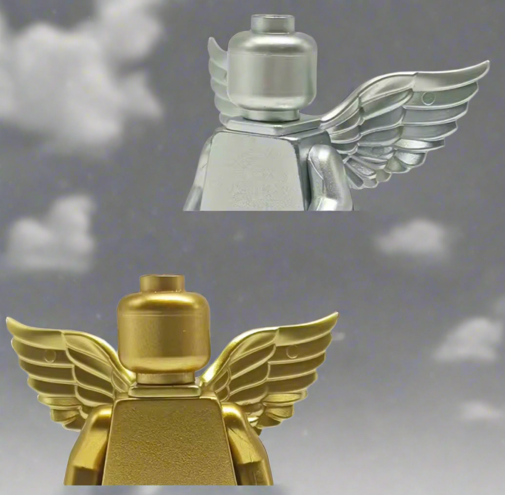 Metallic Gold & Silver Angel Wing Minifigures