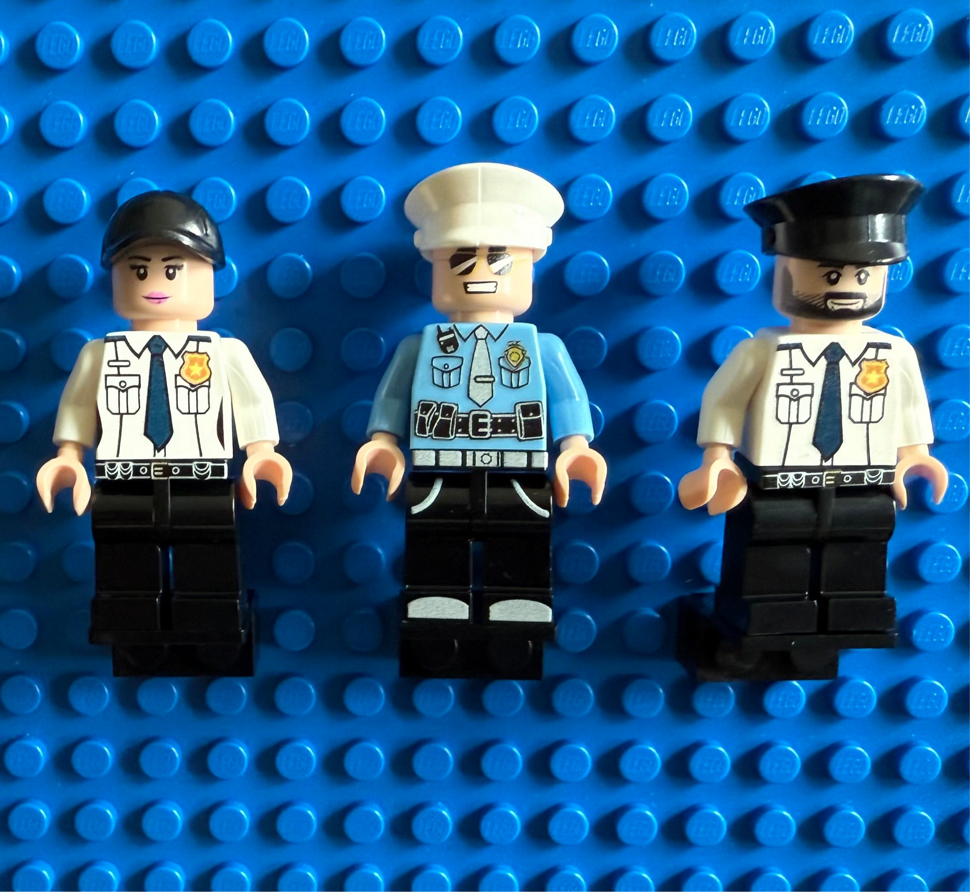 3 Uniformed Cops Minifigures