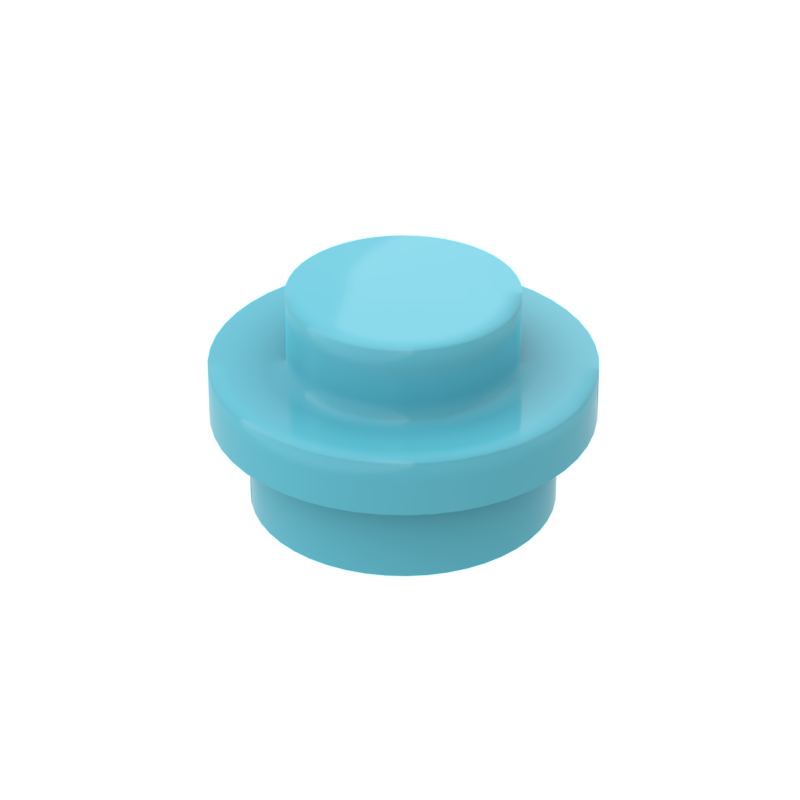 Medium Azure 4073 1x1 Round Plate Brick – Choose Quantity – LEGO® Compatible Bulk Lot