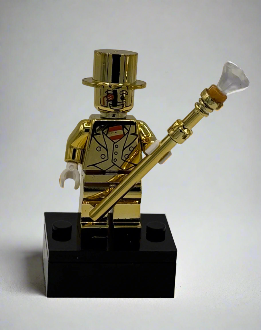 Golden Monopoly Money Man Custom Minifigure