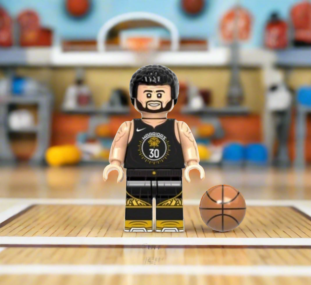 Stephen Curry Black Uniform Custom Basketball Minifigure