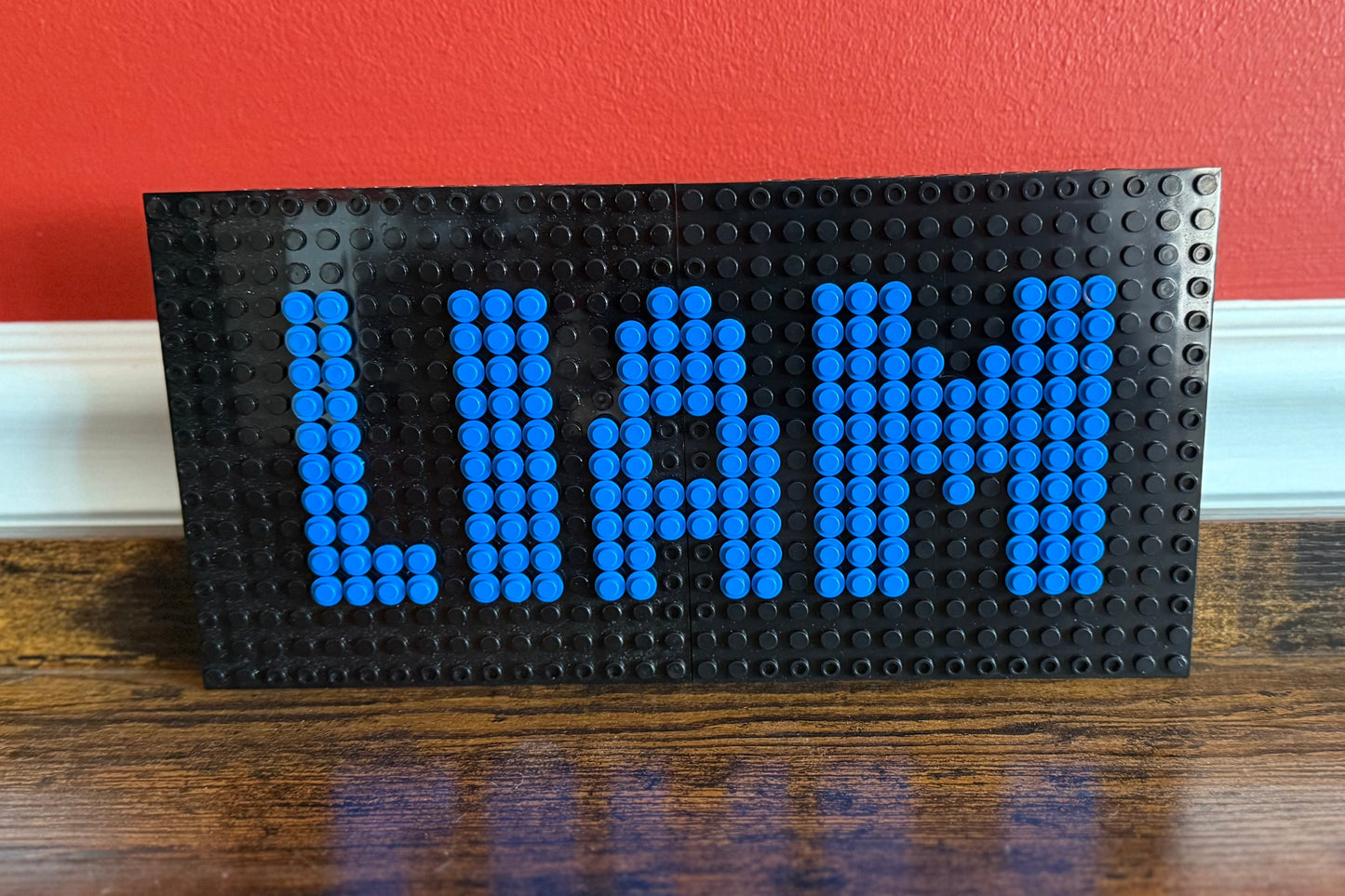Custom Name Brick Mosaic | Personalized LEGO-Compatible Wall Art | Handmade Pixel Name Sign | Choose Your Colors