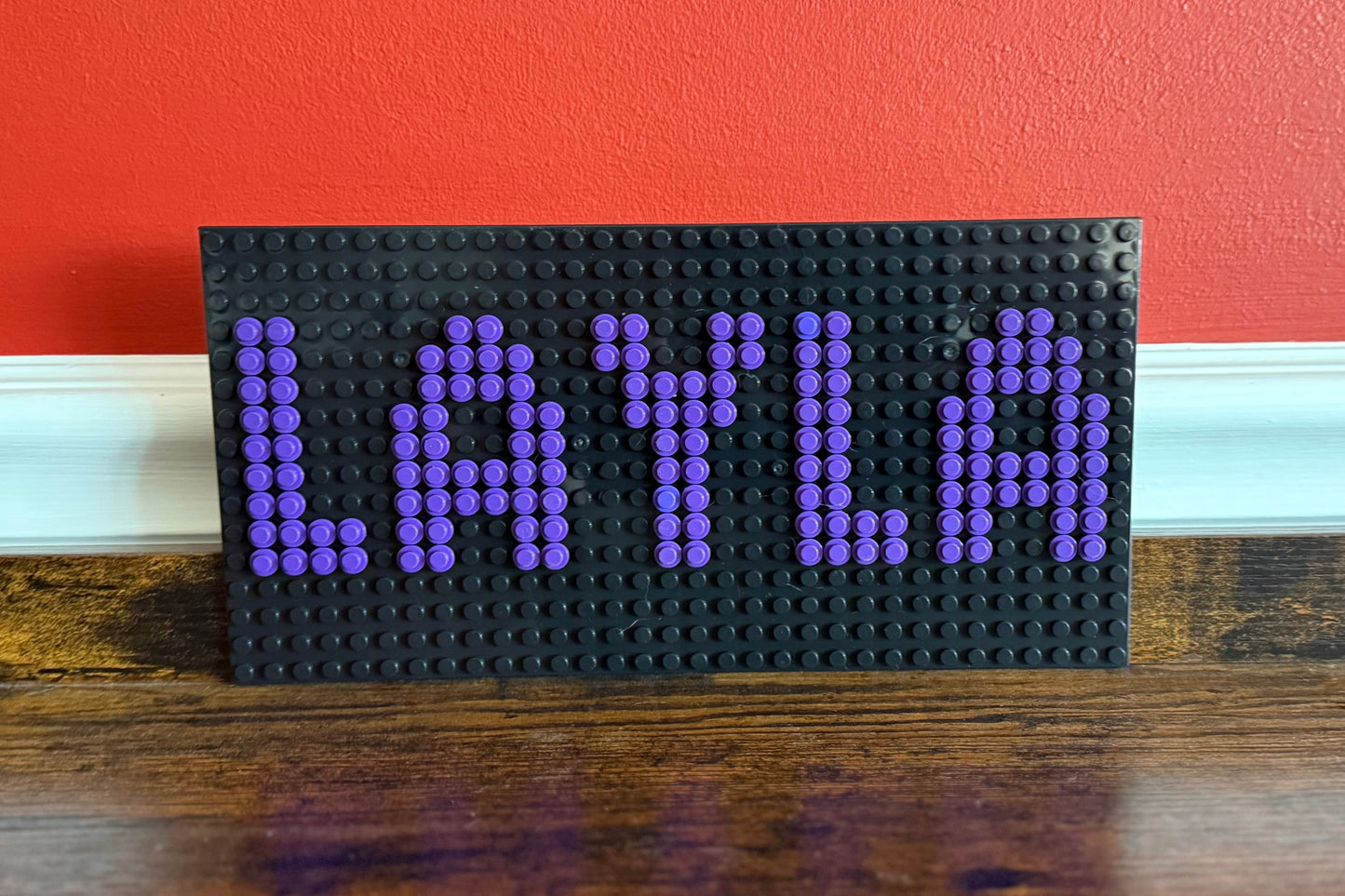 Custom Name Brick Mosaic | Personalized LEGO-Compatible Wall Art | Handmade Pixel Name Sign | Choose Your Colors