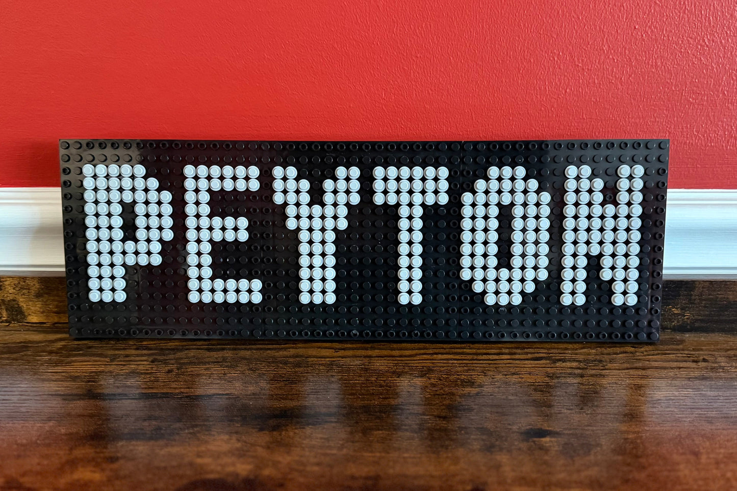 Custom Name Brick Mosaic | Personalized LEGO-Compatible Wall Art | Handmade Pixel Name Sign | Choose Your Colors