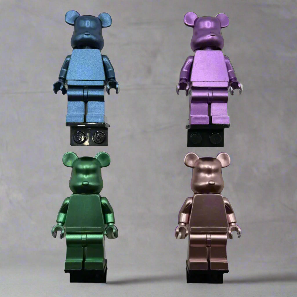 Bearbrick Monochrome Metalic Bear Minifigures – Multiple Vibrant Colors!