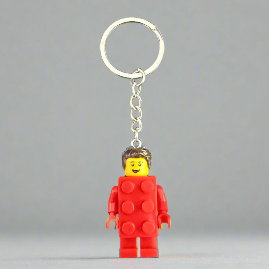 Red Brick Suit Minifigure Keychain
