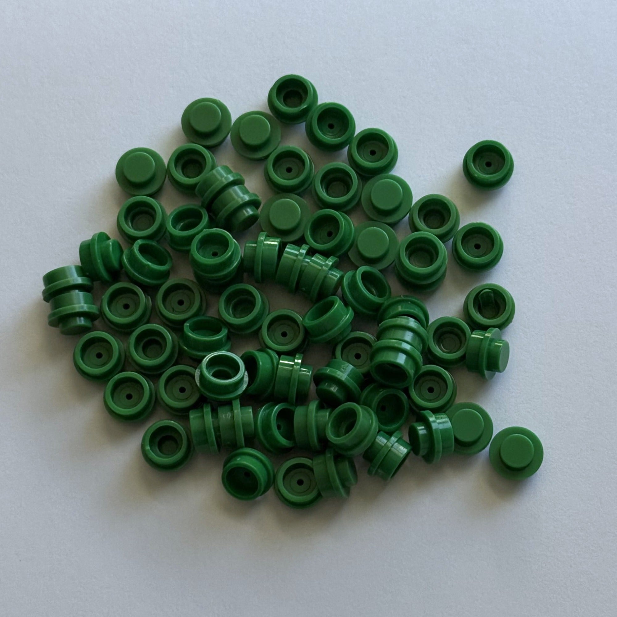 Green 4073 1x1 Round Plate Brick – Choose Quantity – LEGO® Compatible Bulk Lot