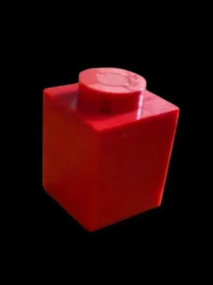 LEGO-Compatible Brick Replica | 6x Upscaled 1x1 Brick | Red Display Brick | Oversized LEGO Decor Piece