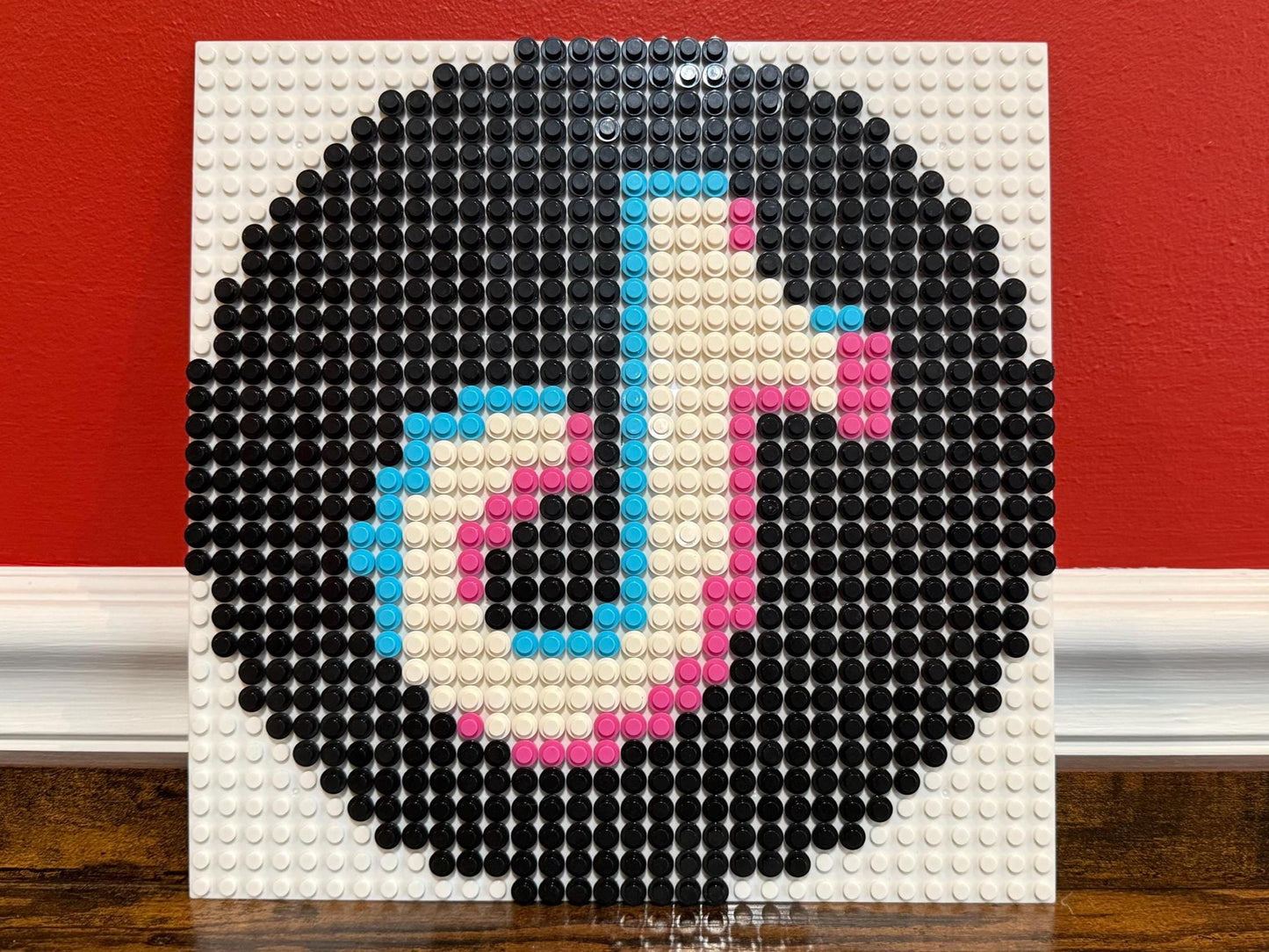 Social Media Logo Pixel Art | 32x32 Brick Mosaic Wall Art | Facebook, Instagram, X, Reddit, Twitch, TikTok
