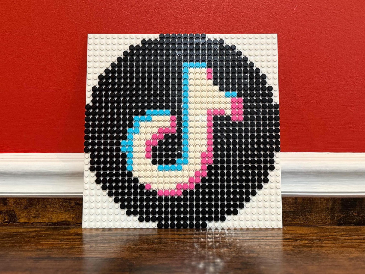 Social Media Logo Pixel Art | 32x32 Brick Mosaic Wall Art | Facebook, Instagram, X, Reddit, Twitch, TikTok