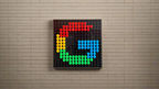 Mini Google Logo Pixel Art | 16x16 LEGO-Compatible Brick Mosaic | Tech Decor | Colorful Pixel Wall Art | Handmade Mini Sign