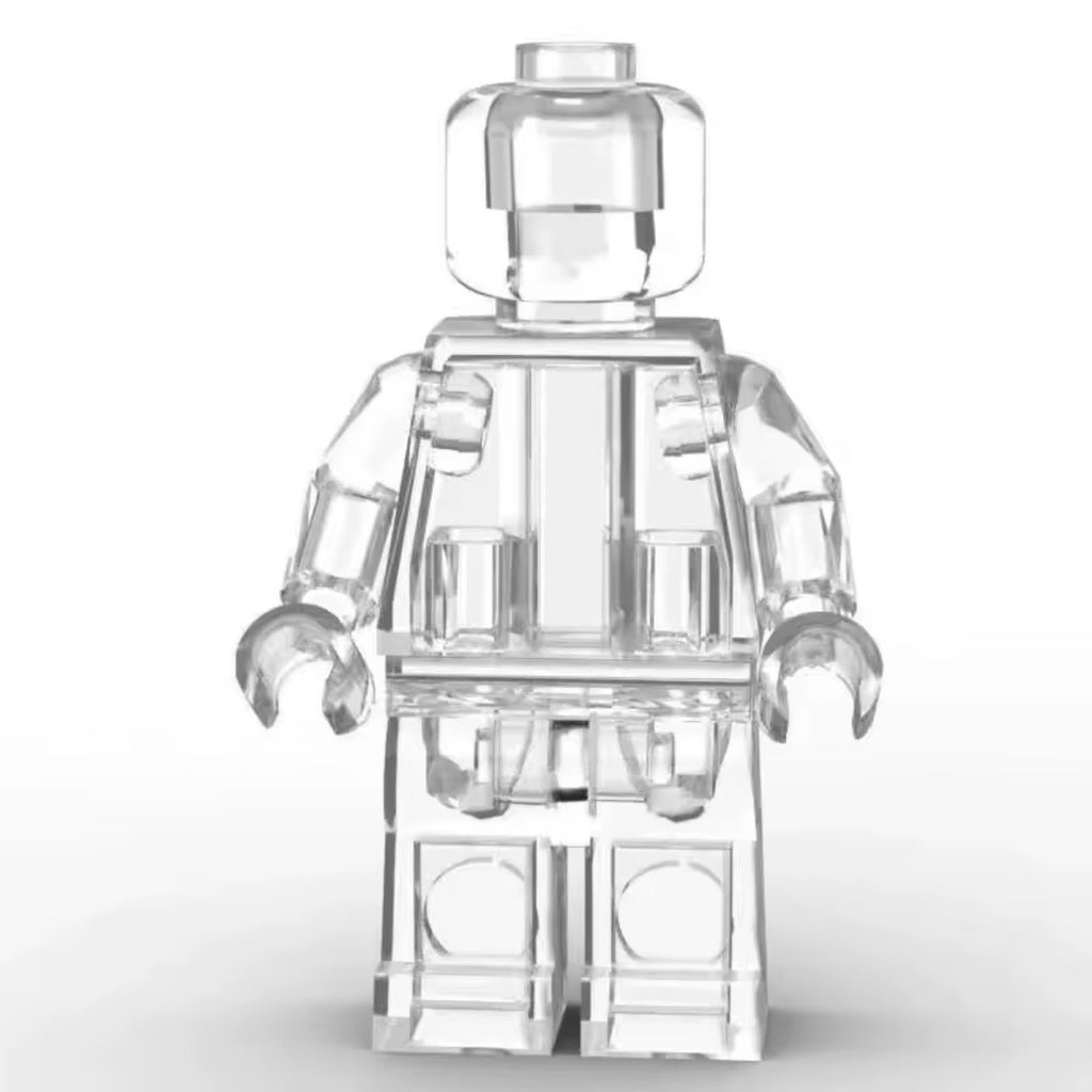 Set of 12 Transparent Minifigures – Clear Minifigs (Adult Builds & Display-Grade)