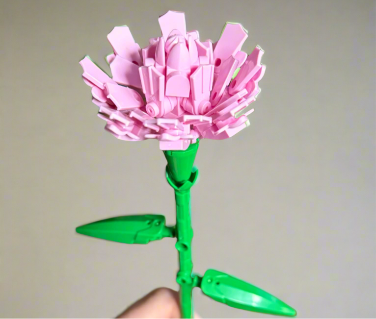 Carnation Flower Building Kit – Lego-Compatible Brick Set