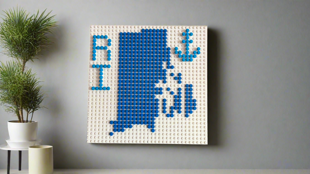 Rhode Island State Outline Pixel Art Mosaic – 32x32 Studs | Brick Wall Art | Handmade Stud Artwork