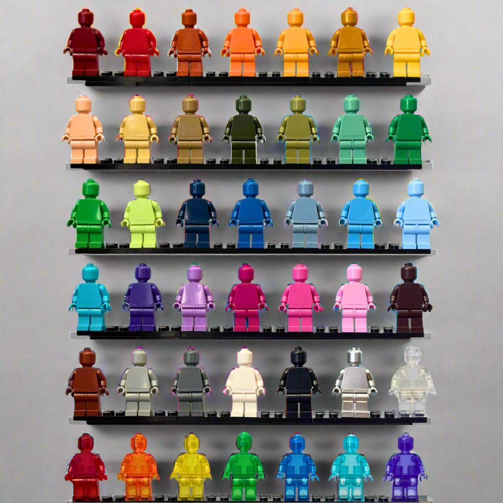 Monochrome Custom Minifigures – 40+ Vibrant Colors!
