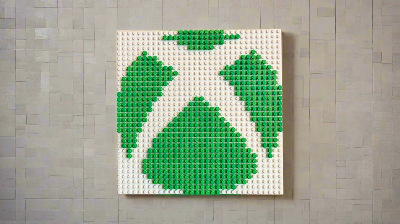 Xbox Logo Pixel Art Mosaic – 32x32 Studs | LEGO-Compatible Brick Wall Art