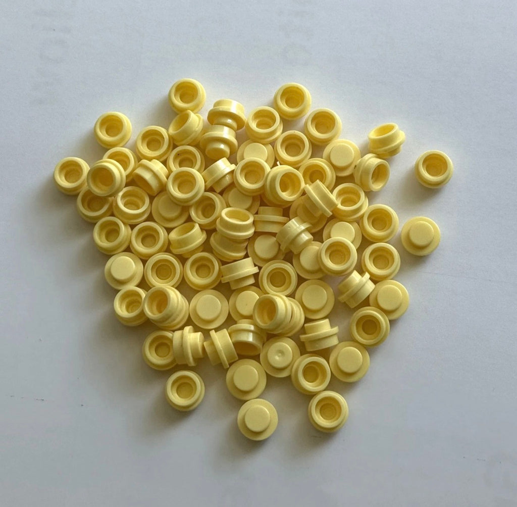 Cool Yellow 4073 1x1 Round Plate Brick – Choose Quantity – LEGO® Compatible Bulk Lot