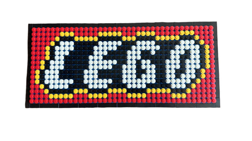 Lego Logo Pixel Art Mosaic | 36x16 Stud Wall Art | Handmade LEGO-Inspired Decor | Retro Pixel Design | Custom Brick Artwork