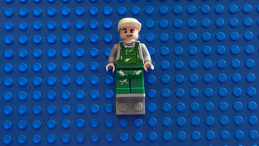 Green Overalls Construction Guy Minifigure