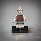 C-3PO Electroplated Silver Chrome – Custom Brick Compatible Minifigure