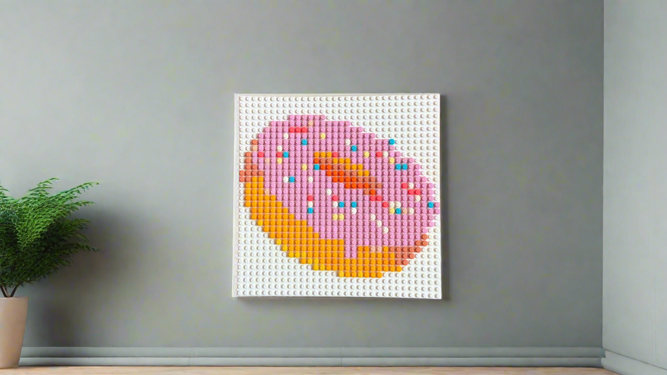 🍩 Pixel Art Donut – LEGO-Compatible Build (32x32 Studs)