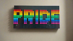 Build-It-Yourself DIY Pride Pixel Art Sign Kit – 32x16 Studs | Rainbow Mosaic on Black Base