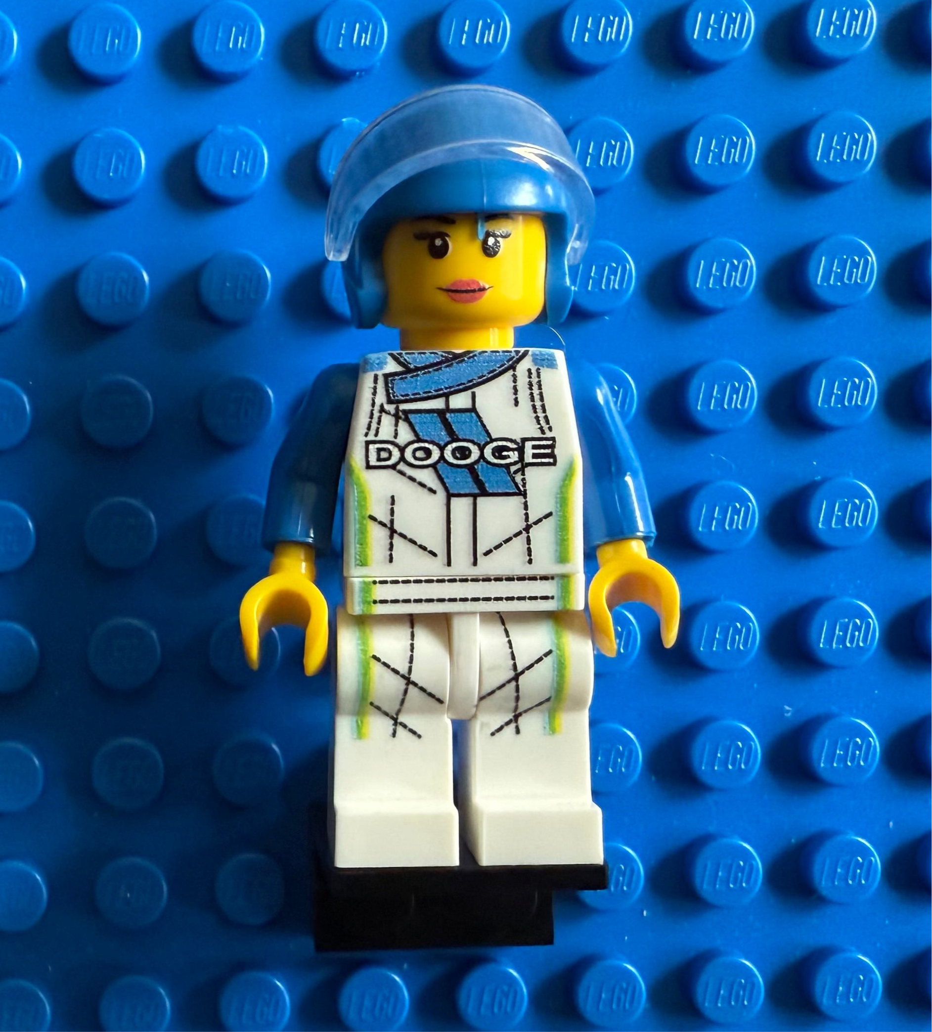 Female Racer with Dodge Logo Minifigure