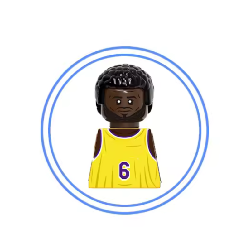 LeBron James Lakers #6 Uniform Custom Basketball Minifigure