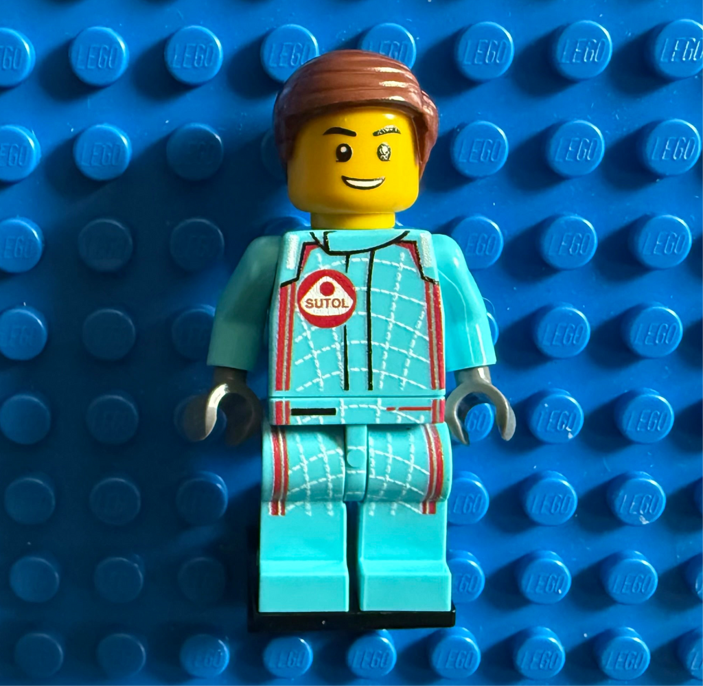 Red & Blue Racing Outfit, Sutol Team Minifigure
