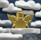 Metallic Gold & Silver Angel Wing Minifigures