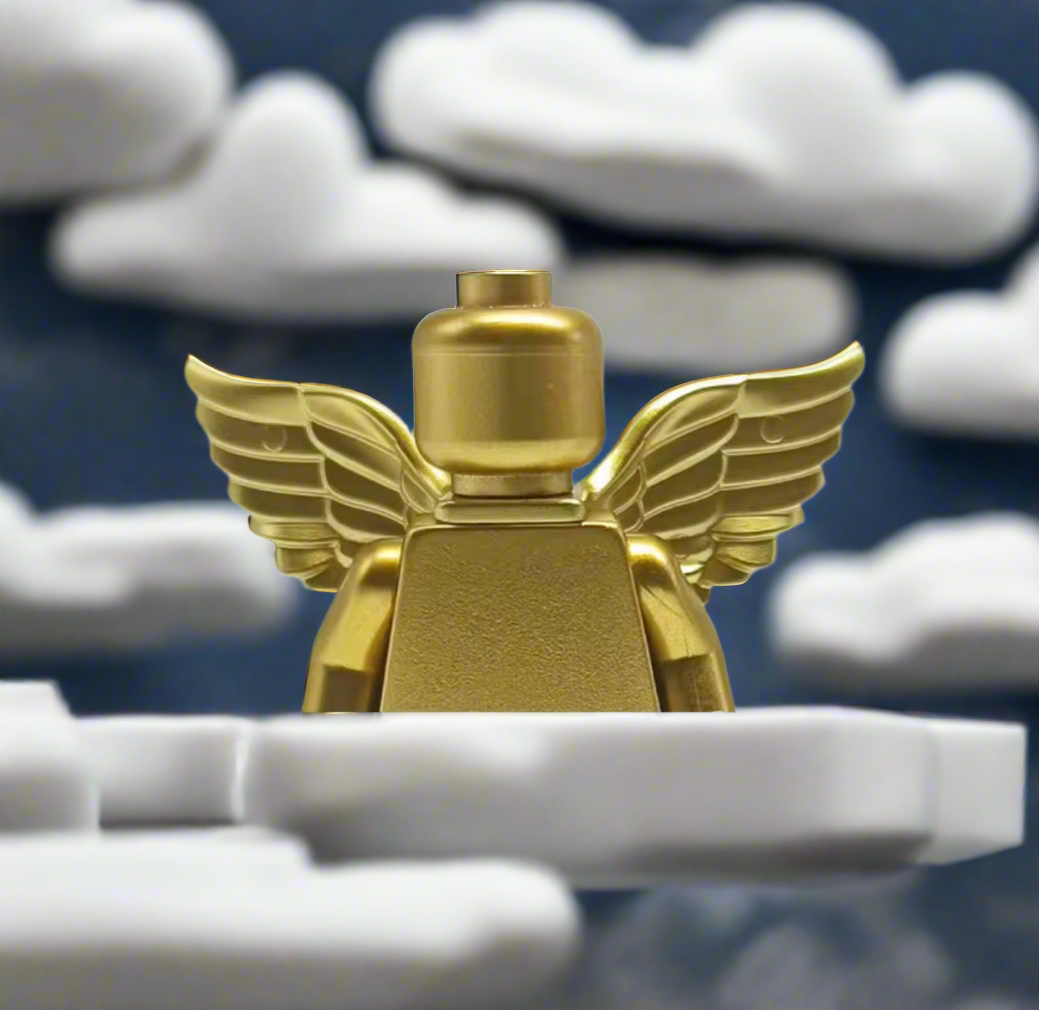 Metallic Gold & Silver Angel Wing Minifigures