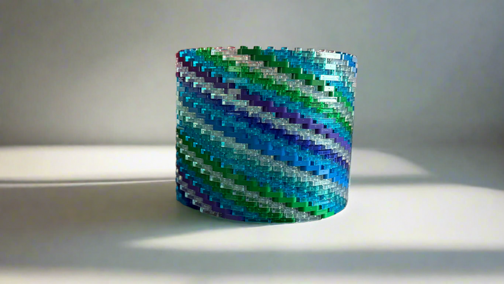 Cool Colored Modular Vase – Built with LEGO®-Compatible Bricks