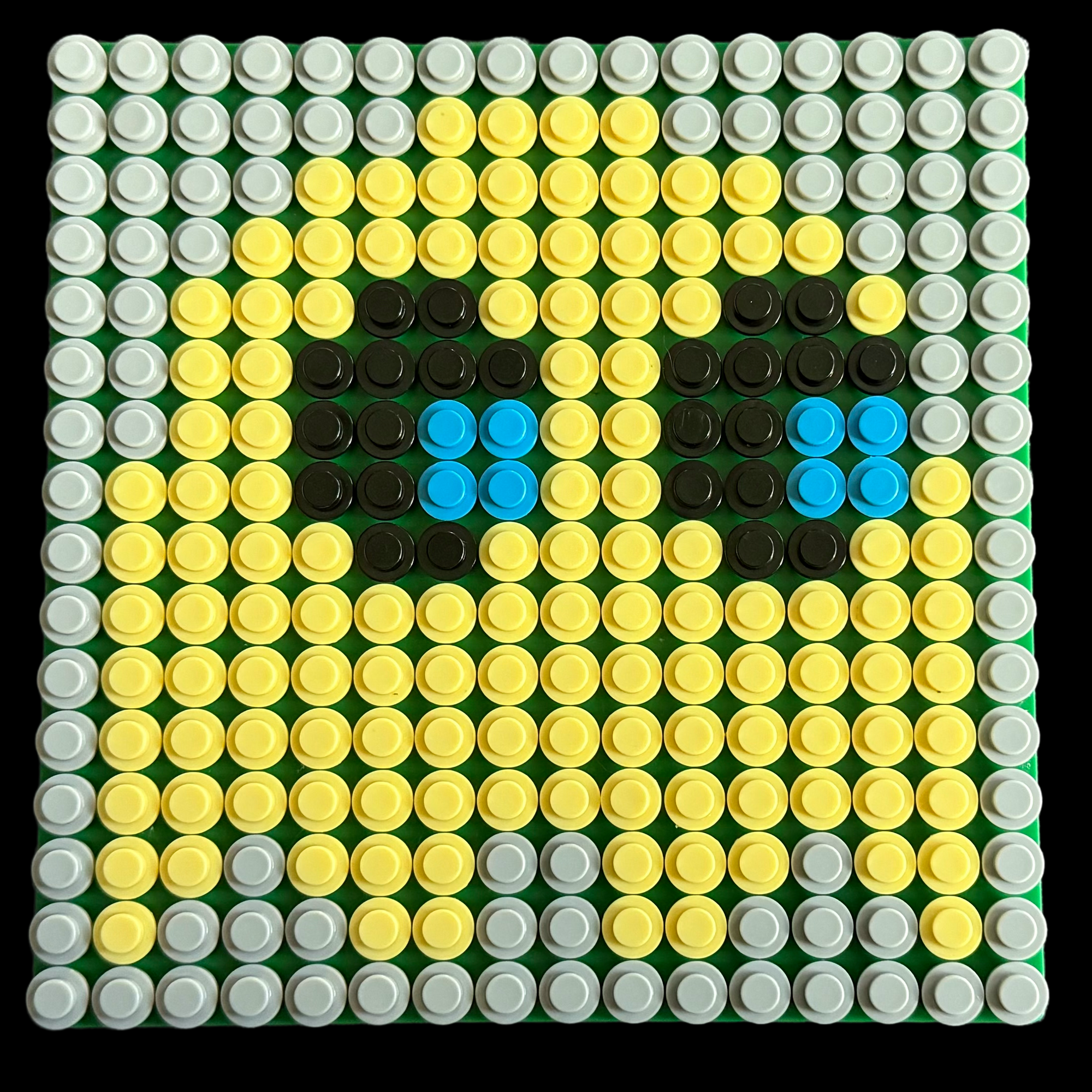 Pac-Man Ghost Pixel Art | 16x16 LEGO-Compatible Mosaic | Retro Gaming Wall Decor | Handmade Brick Art Gift | 5"x5"
