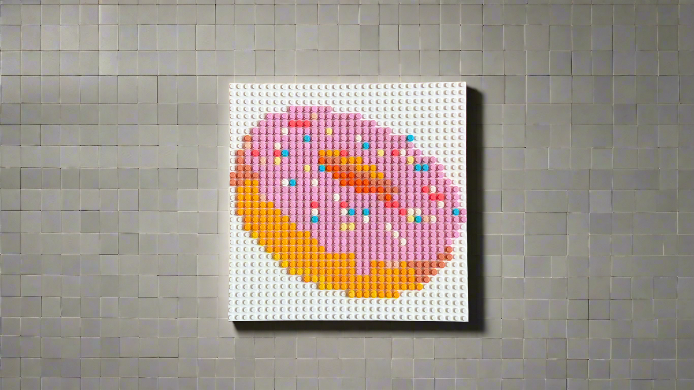 🍩 Pixel Art Donut – LEGO-Compatible Build (32x32 Studs)