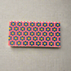 Pink Blossom Mosaic – Retro Floral LEGO®-Compatible Wall Art