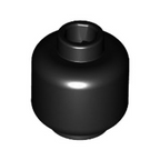 Monochrome Minifigure Heads (Pack of 10) – Solid Color Brick-Compatible Heads