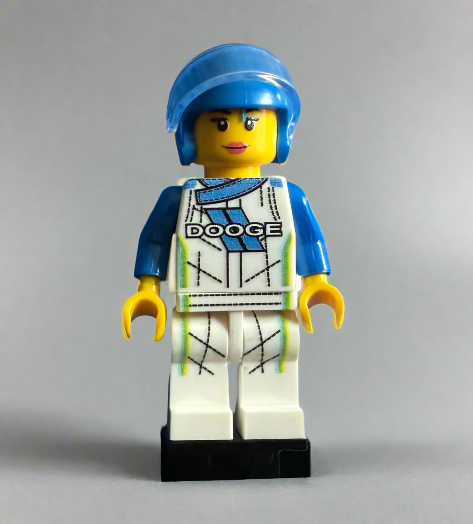 Female Racer with Dodge Logo Minifigure