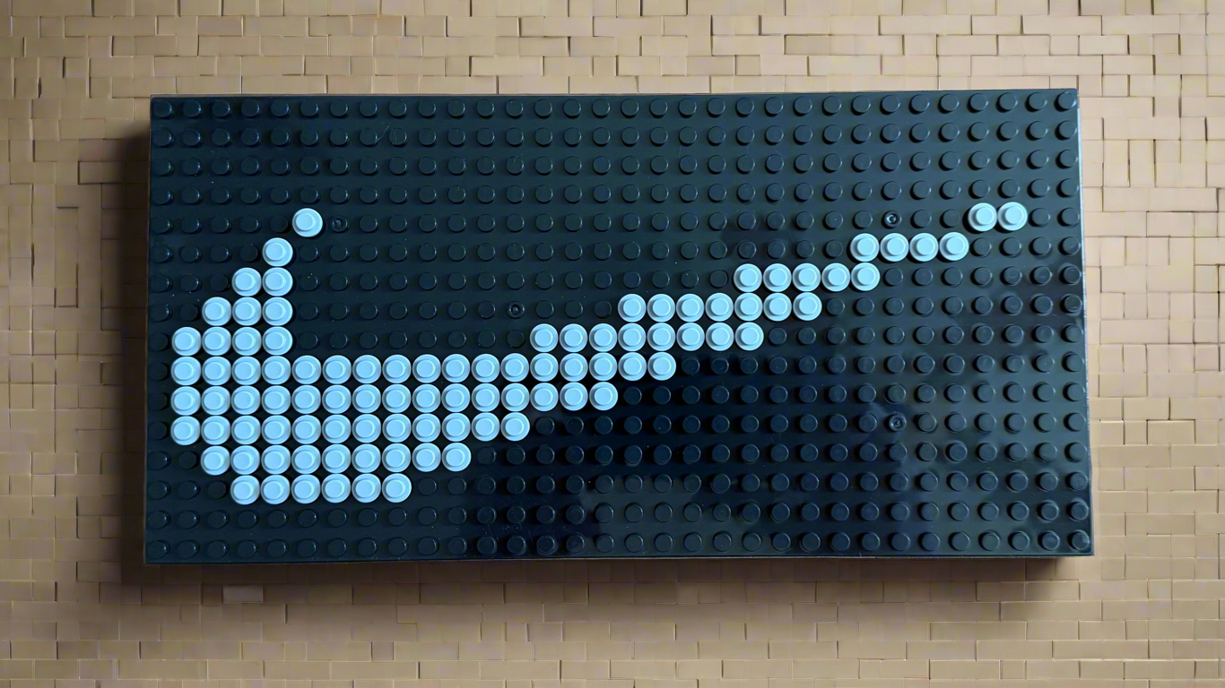 Nike Logo Pixel Art | Handmade LEGO-Compatible Brick Mosaic | 5x10” Swoosh Wall Art | Custom Brick Decor Gift