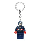 Captain America Custom Keychain - Custom Brick Compatible Minifigure