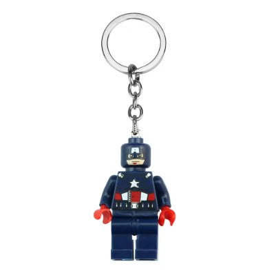 Captain America Custom Keychain - Custom Brick Compatible Minifigure