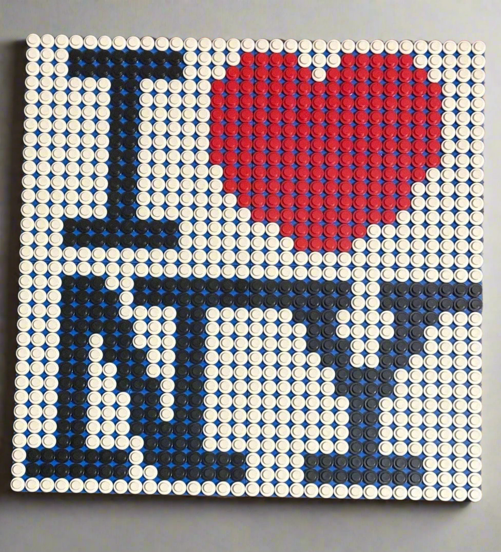 I Love NY Brick Mosaic | Handmade Pixel Art | 1x1 Stud Wall Art | New York City Gift | Travel Decor