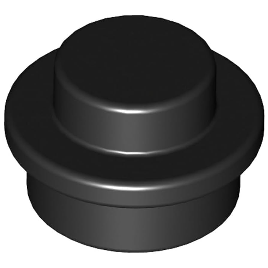 Black 4073 1x1 Round Plate Brick – Choose Quantity – LEGO® Compatible Bulk Lot