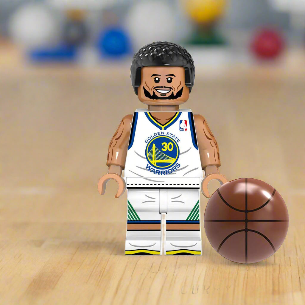 Stephen Curry White Uniform Custom Basketball Minifigure