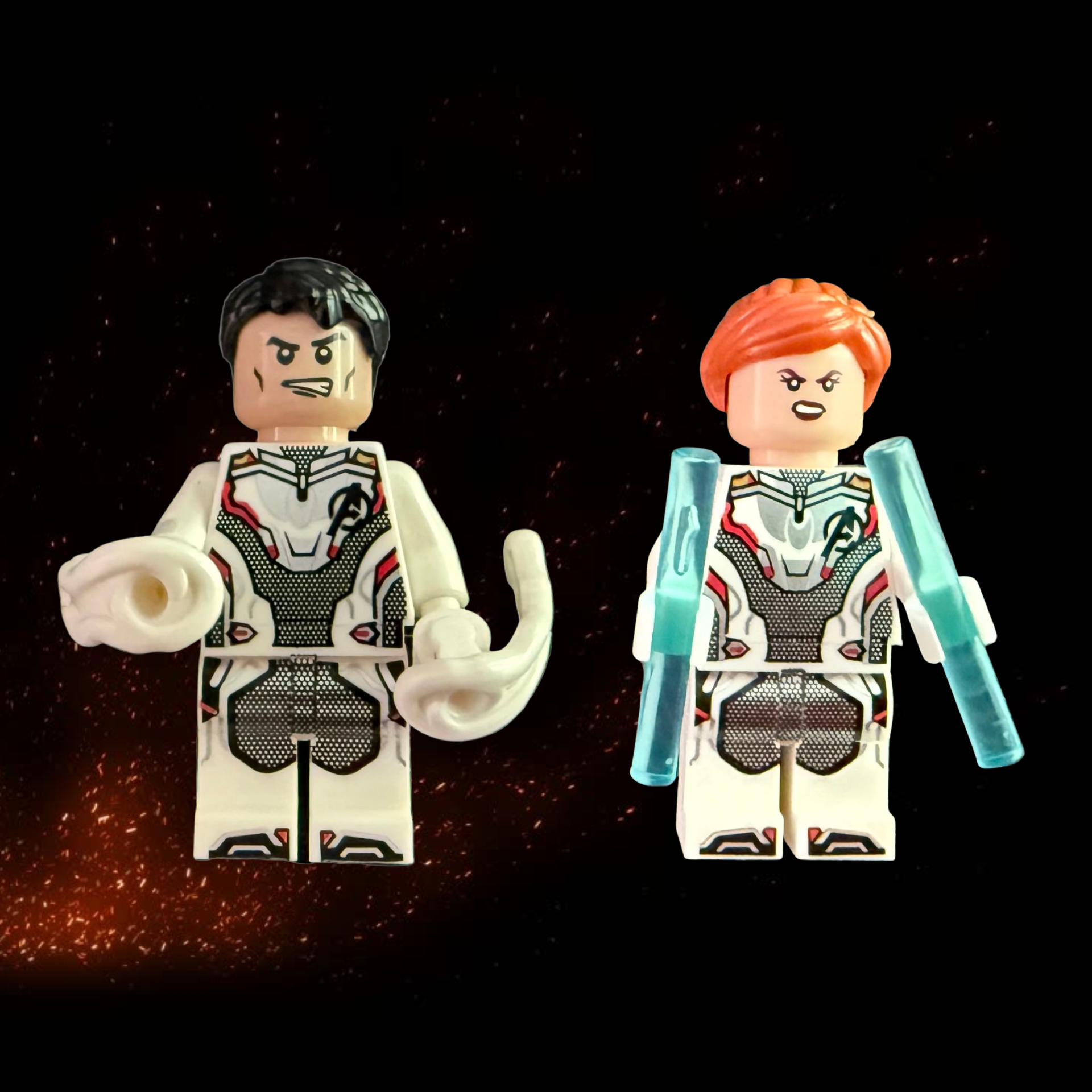 Avengers Endgame Black Widow Hawkeye Quantum Suit Minifigures Set of 2