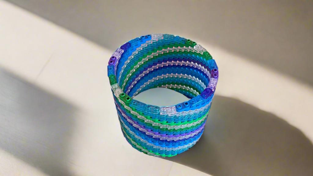 Cool Colored Modular Vase – Built with LEGO®-Compatible Bricks