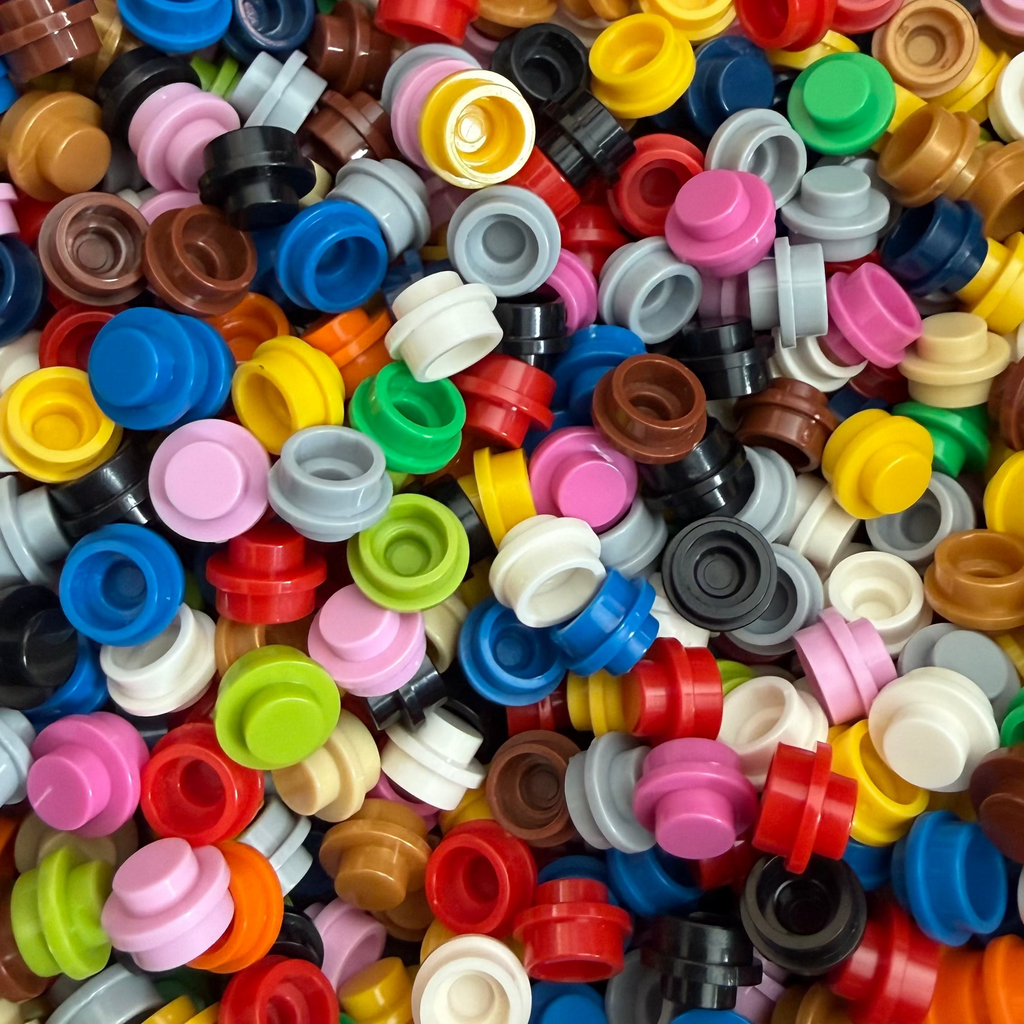 Mixed Lot 4073 1x1 Round Plate Brick – Choose Quantity – LEGO® Compatible Bulk Lot